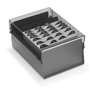 Fichario 4x6 mesa com indice abecedario acrimet 922 fume em Oferta na Shopee