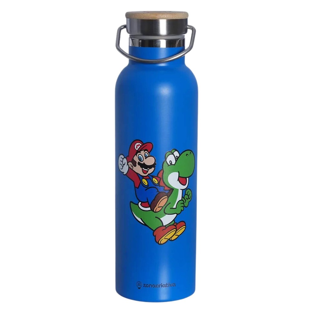 Garrafa Térmica Camp Super Mario 600ml Aço Inox Zona Criativa - 10073185 em Oferta na Shopee