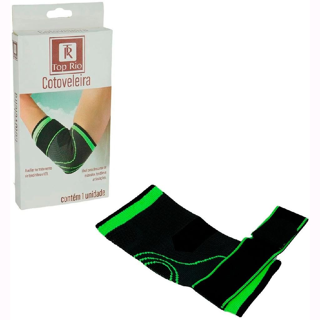 Cotoveleira Neoprene Elástica Com Velcro Articulações Músculos