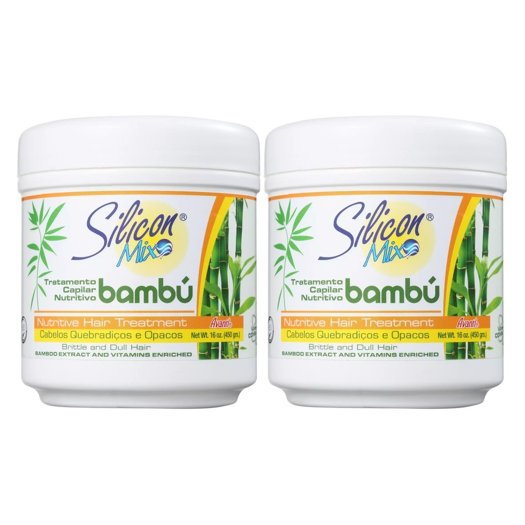 Kit 2 unidades Mascara de Tratamento Capilar Nutritivo Silicon Mix Bambú - 450g