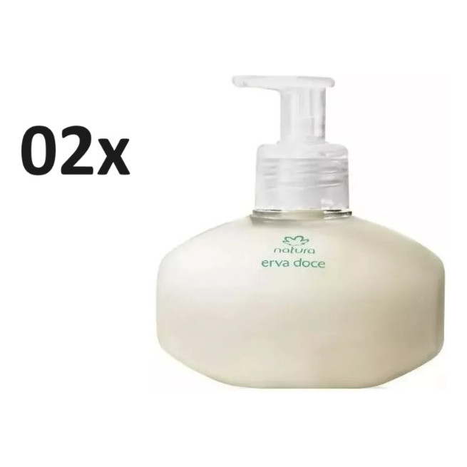 Kit 02 Sabonete Liquido Para As Mãos Erva Doce Natura