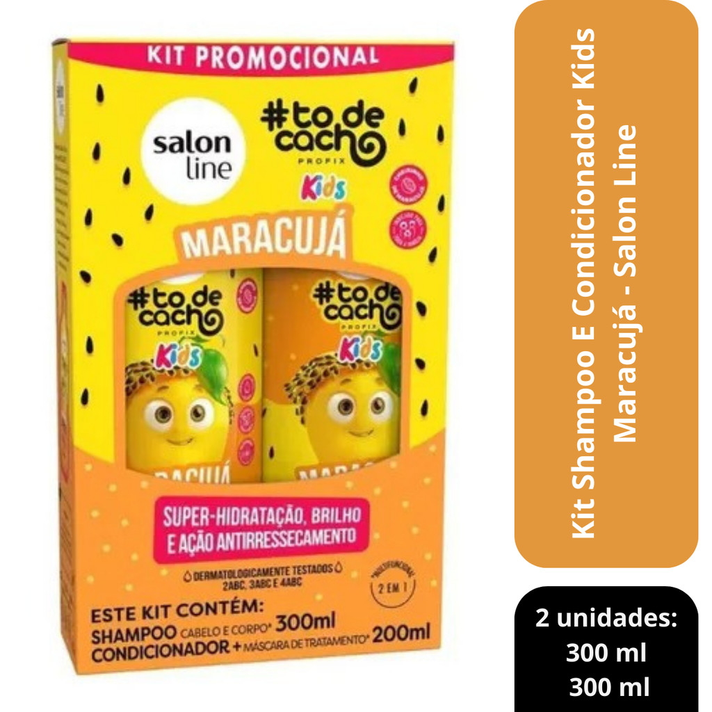 Kit Shampoo E Condicionador Kids Maracujá - Salon Line