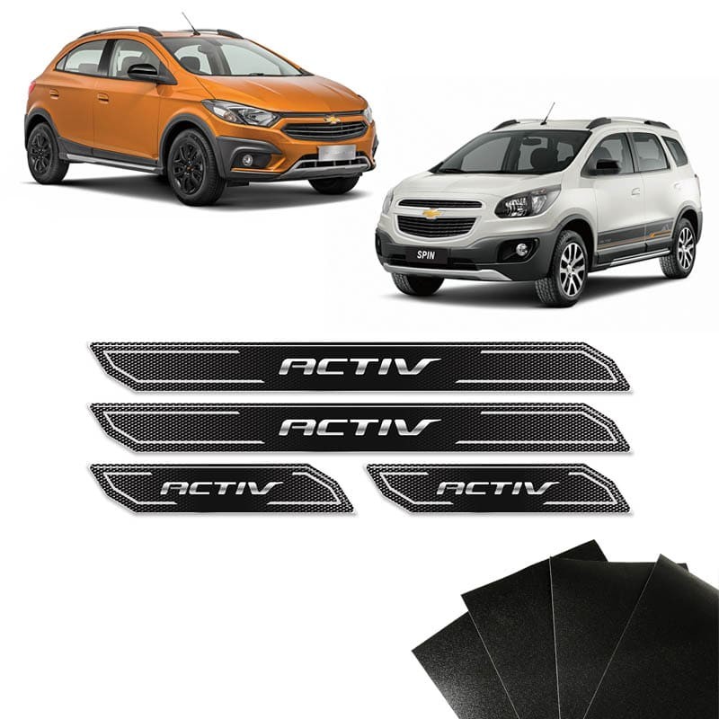 Kit Soleira Diamante Onix Spin Activ Com Protetor de Porta em Oferta na Shopee