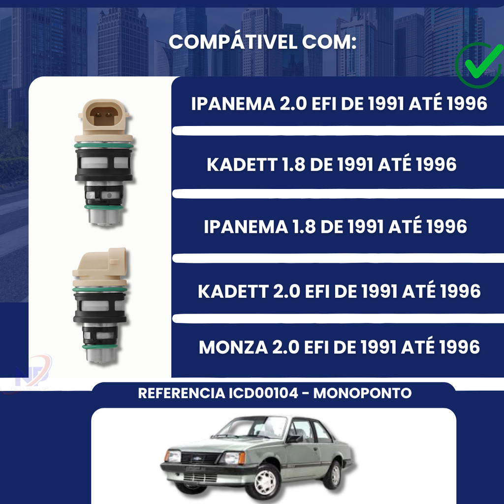 Bico Injetor Monza Kadett 2.0 Efi De 1991 Até 1996