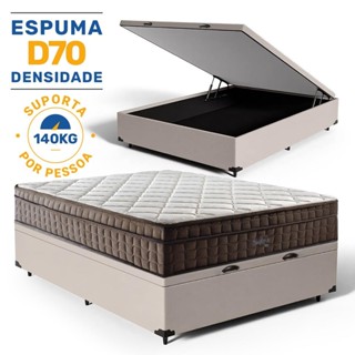 Cama Box Baú com Colchão de Espuma D70 Anjos Pillow In Ultra Dream Casal 138cm em Oferta na Shopee