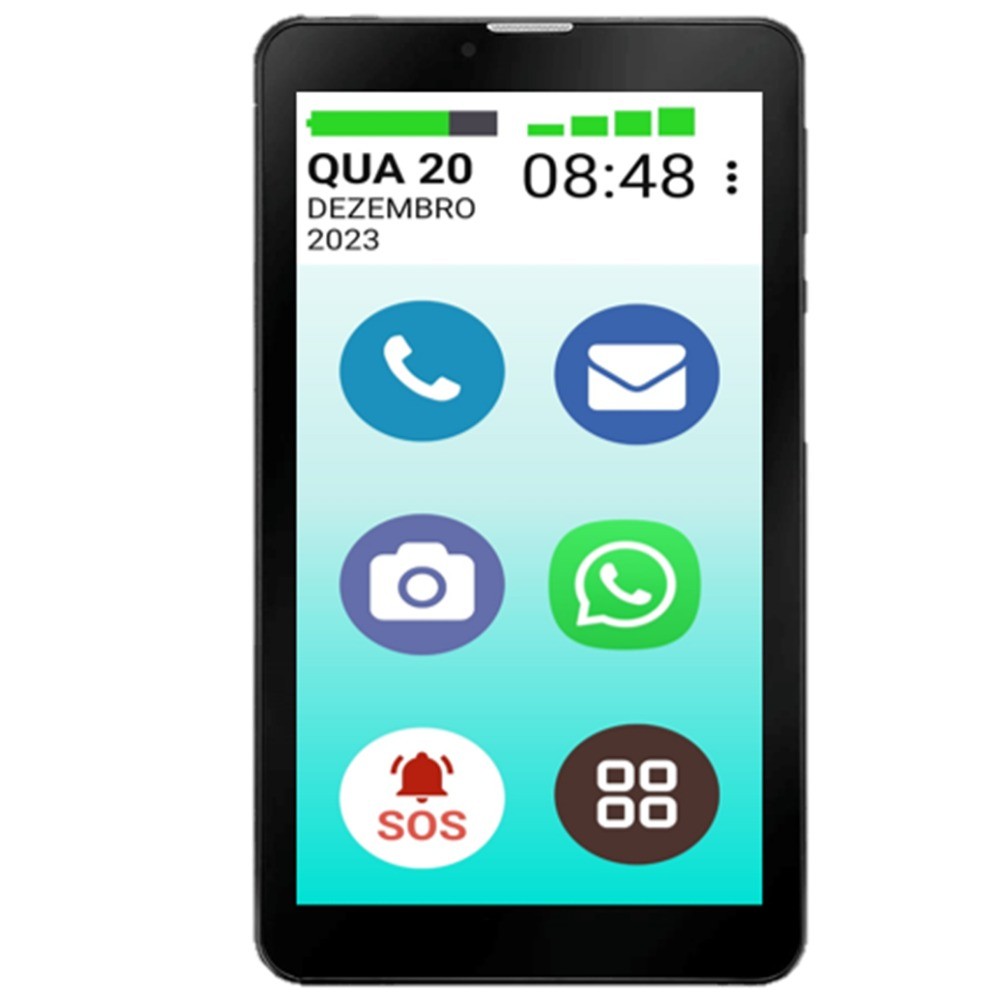 TABLET VOVÔ&VOVÓFONE 32GB TELA 8 BOTÃO SOS REDES SOCIAIS