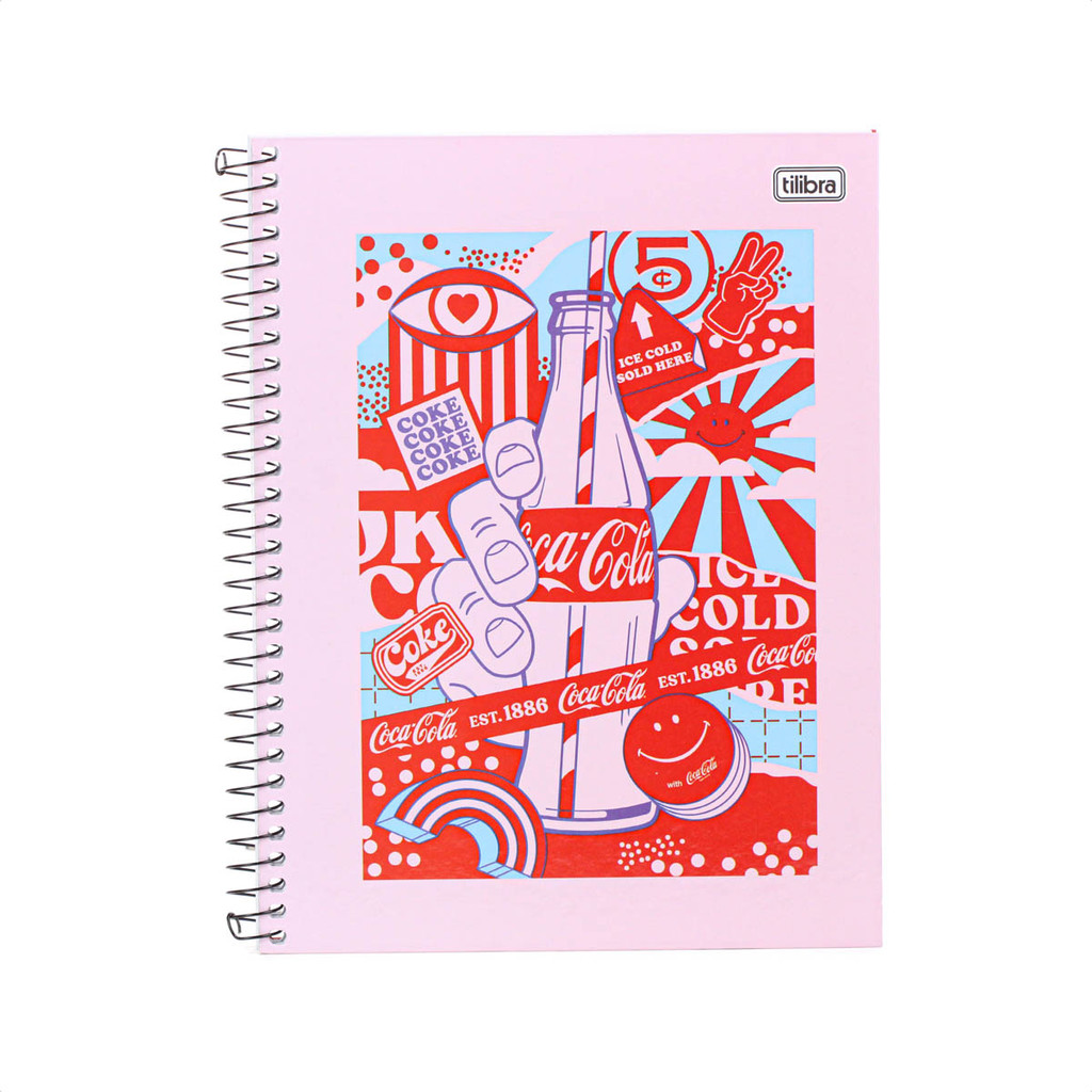 Caderno Coca Cola Universitário Espiral Sortido - Único em Oferta na Shopee