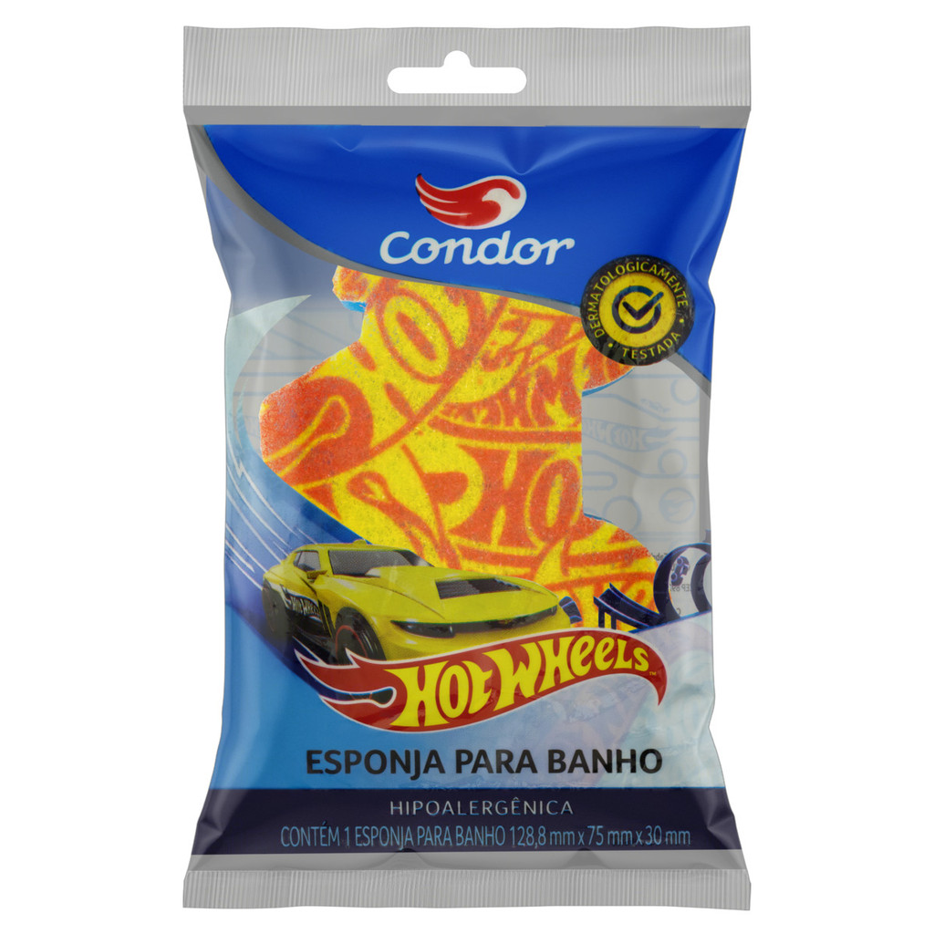 Esponja para Banho Hot Wheels Condor em Oferta na Shopee