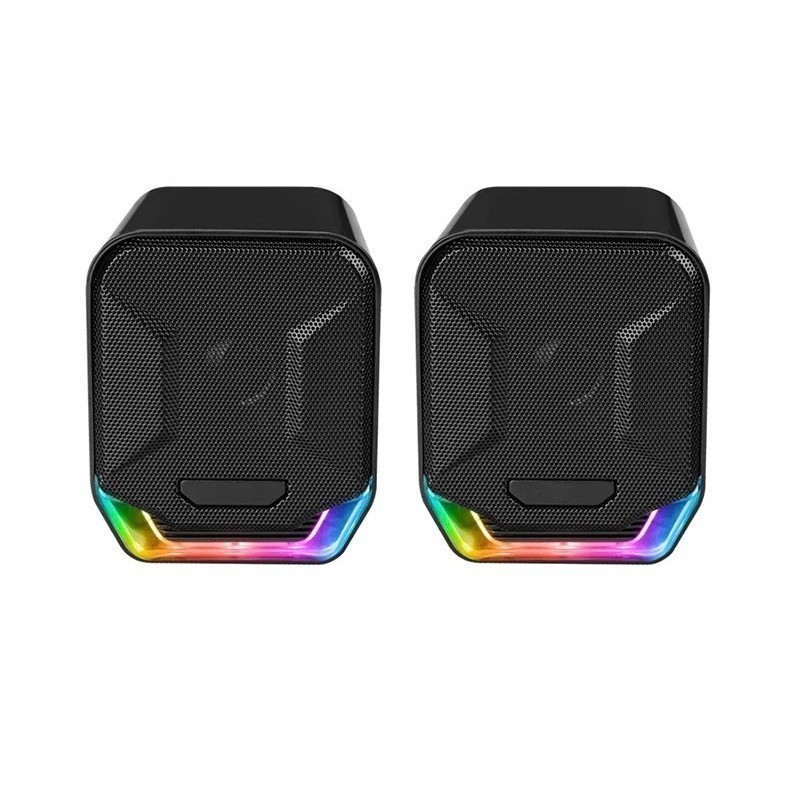 Caixa Som Pc Notebook Amplificada 12w Rms Led Azul Potente em Oferta na Shopee