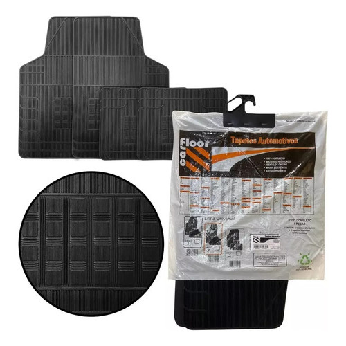 JOGO DE TAPETE BBORRACHA AUTOMOTIVO 4 PECAS - CARFLOOR em Oferta na Shopee