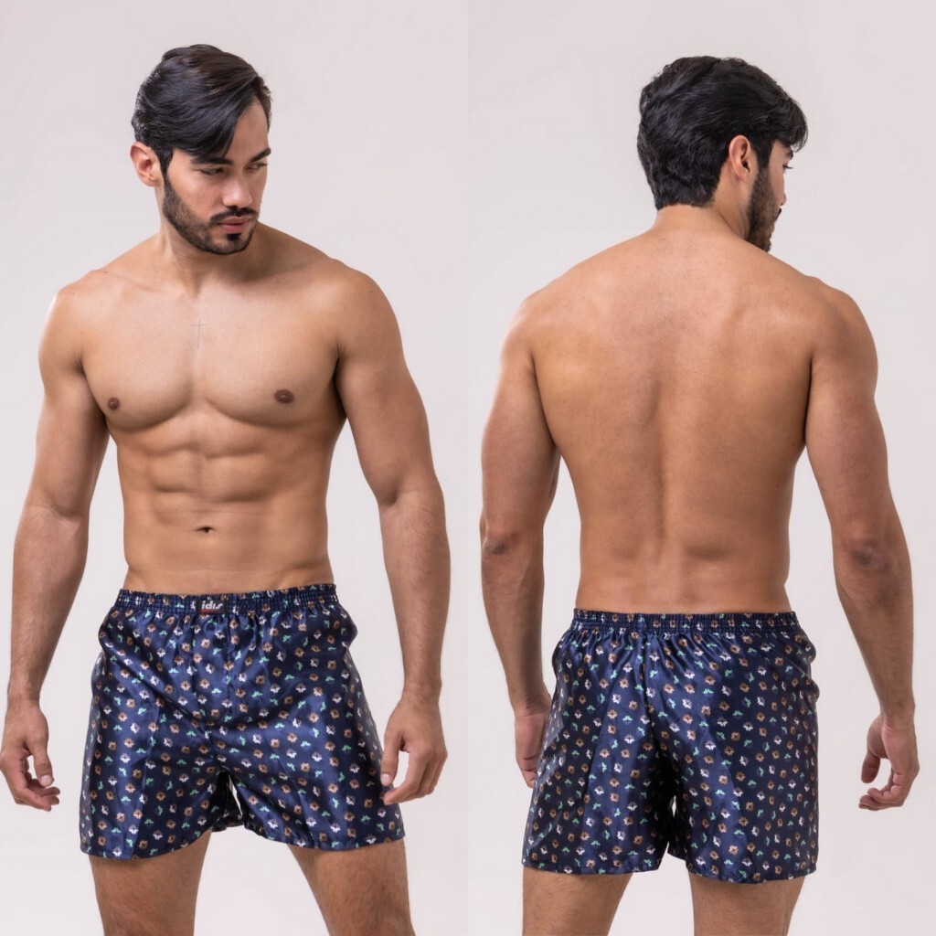 Samba Canção Masculino Estampado Short de Dormir Leve Confortável Ajustável