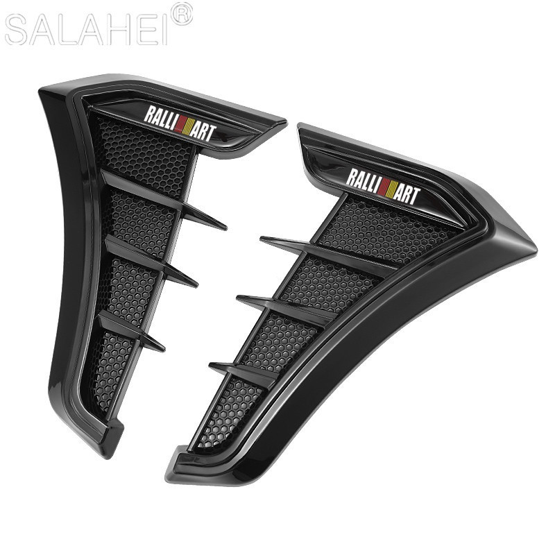2pcs Adesivos de Para-choque Lateral Externo Fender Corpo Mitsubishi RalliArt Lancer 10 Asx Outlander Pajero L200 Acessó