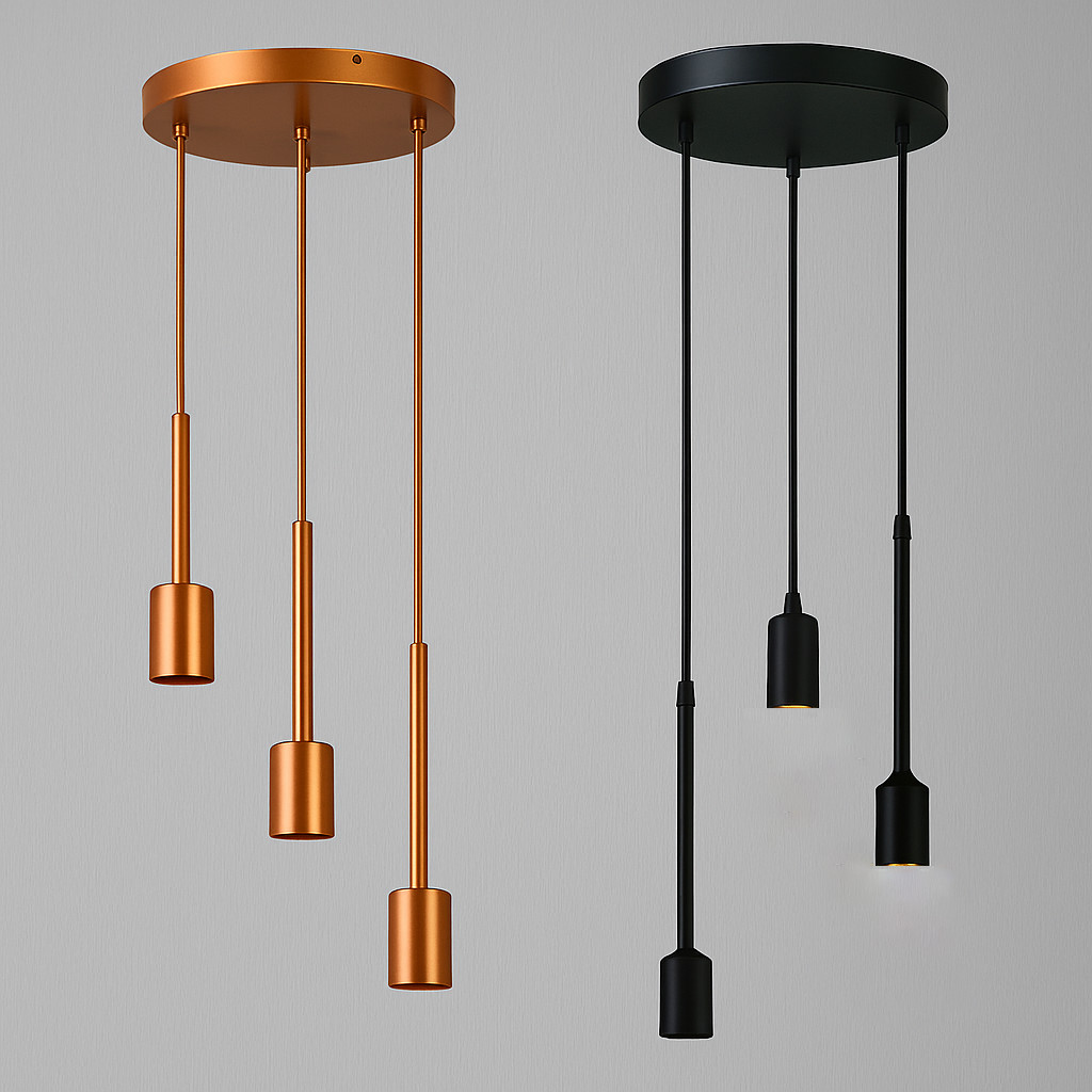 Pendente Retrô 3 Soquetes E27 Bivolt Estilo Industrial Vintage em Oferta na Shopee