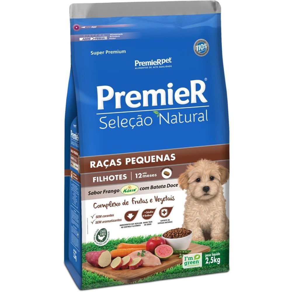Ração Premier Seleção Natural para Cães Filhotes de Raças Pequenas Batata Doce 2,5 kg em Oferta na Shopee