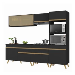 Armário de Cozinha Completa 252cm Veneza Multimóveis V3715