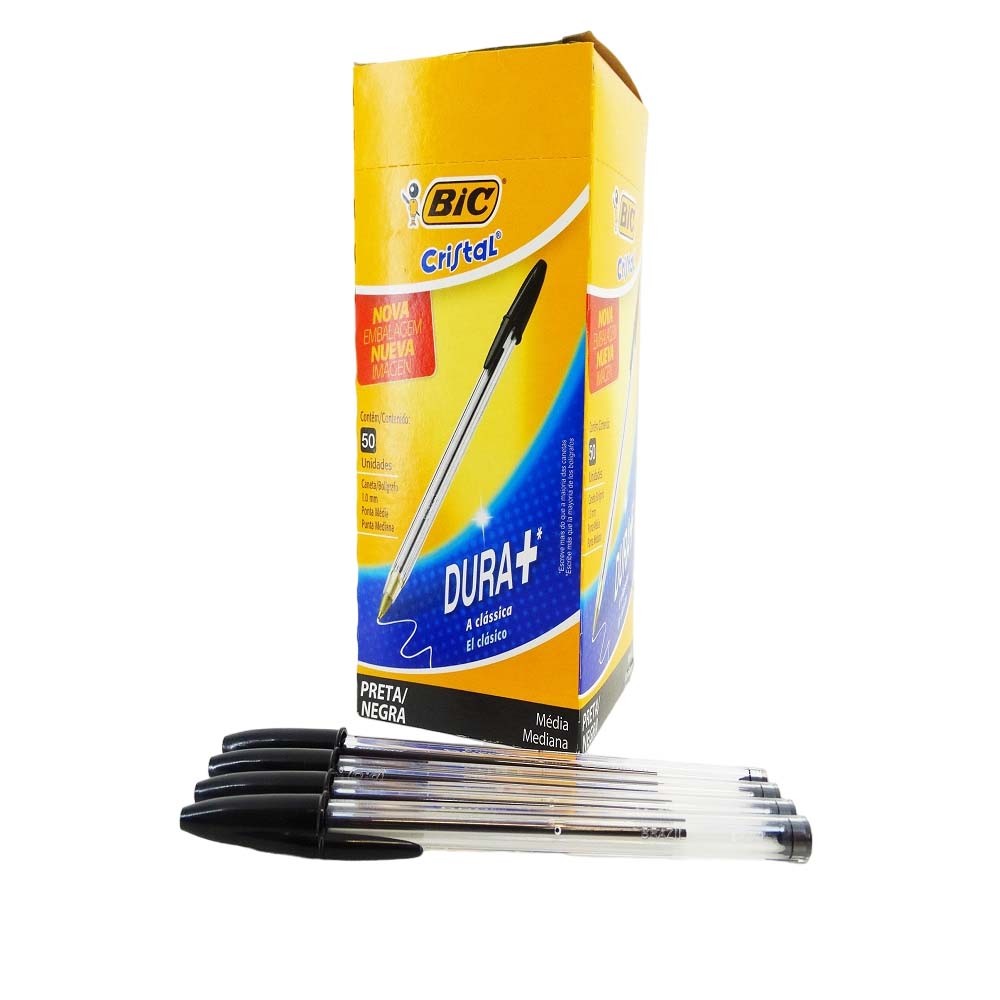 Caneta Esferográfica Bic Clássica 1.0 Preta Caixa com 50 unid em Oferta na Shopee