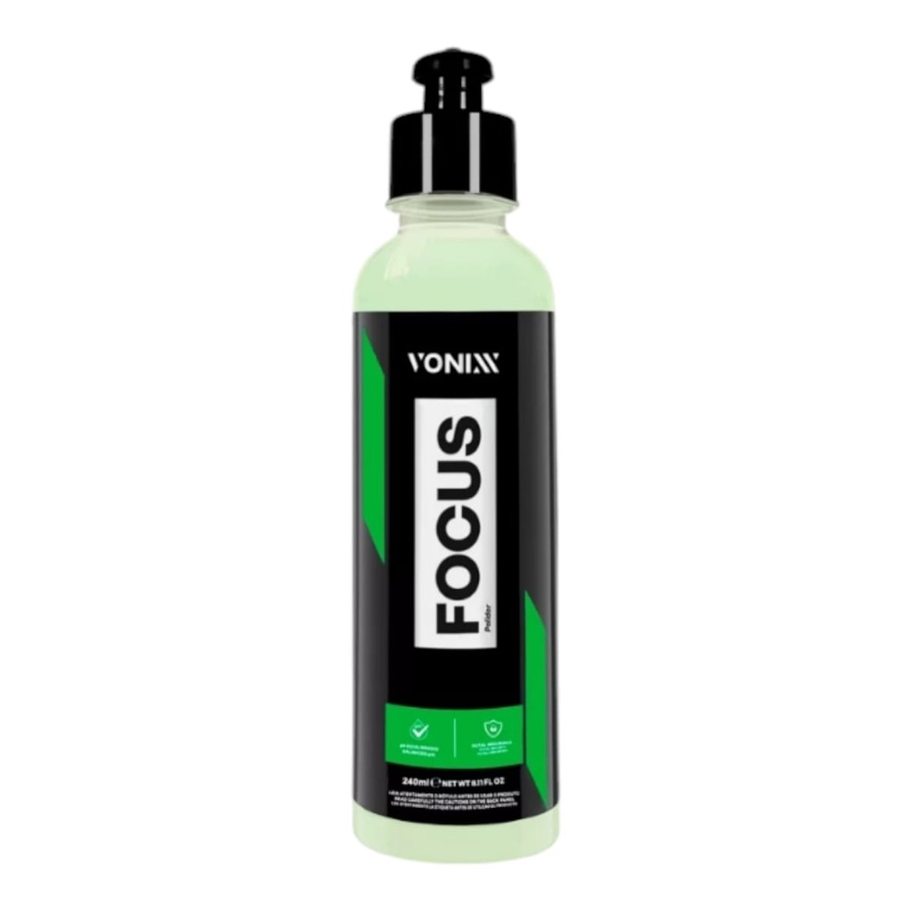 Focus 240ml Vonixx Composto Polidor Vidros Remove Marca Agua em Oferta na Shopee