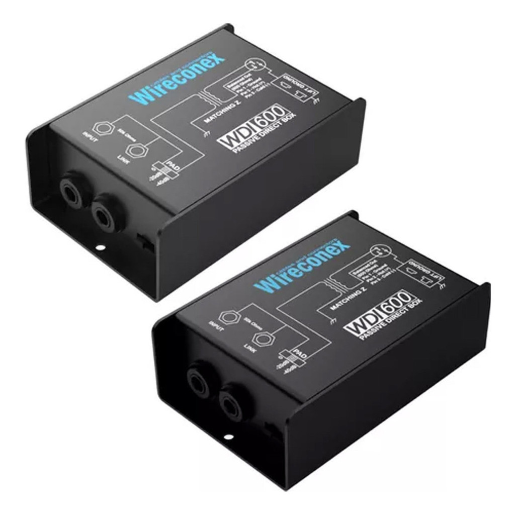 Kit 2 Direct Box Wdi600 Passivo Impedância Instrumentos