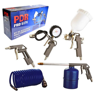 Kit Pintura Para Compressor Pistola Limpeza Calibrador de Pneu e Mangueira PDR em Oferta na Shopee