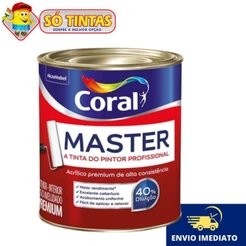 Tinta Acrílica Master Premium Lavável Profissional Secagem Rápida Branco Fosco 900ml – Coral