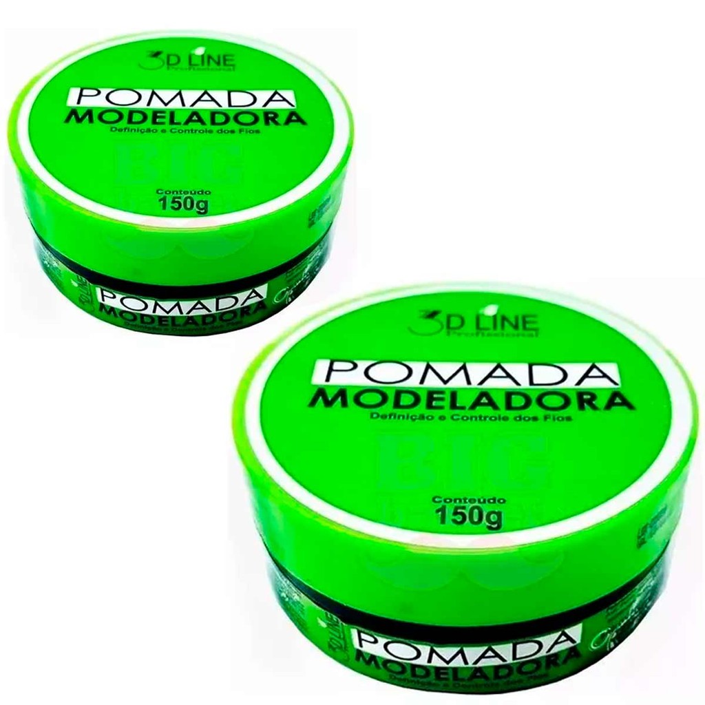 2un Pasta Modeladora de Cabelo Pomada Profissional 150g Controle Fios Alta Fixação Penteado