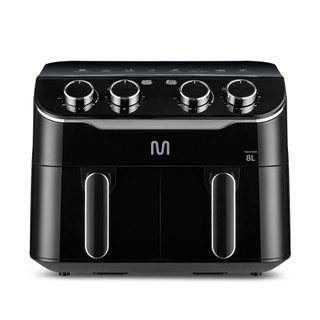 Fritadeira Elétrica sem Óleo Air Fryer 8L Preta c/ 2 Gavetas 2500w 220v Multi - GO234 em Oferta na Shopee