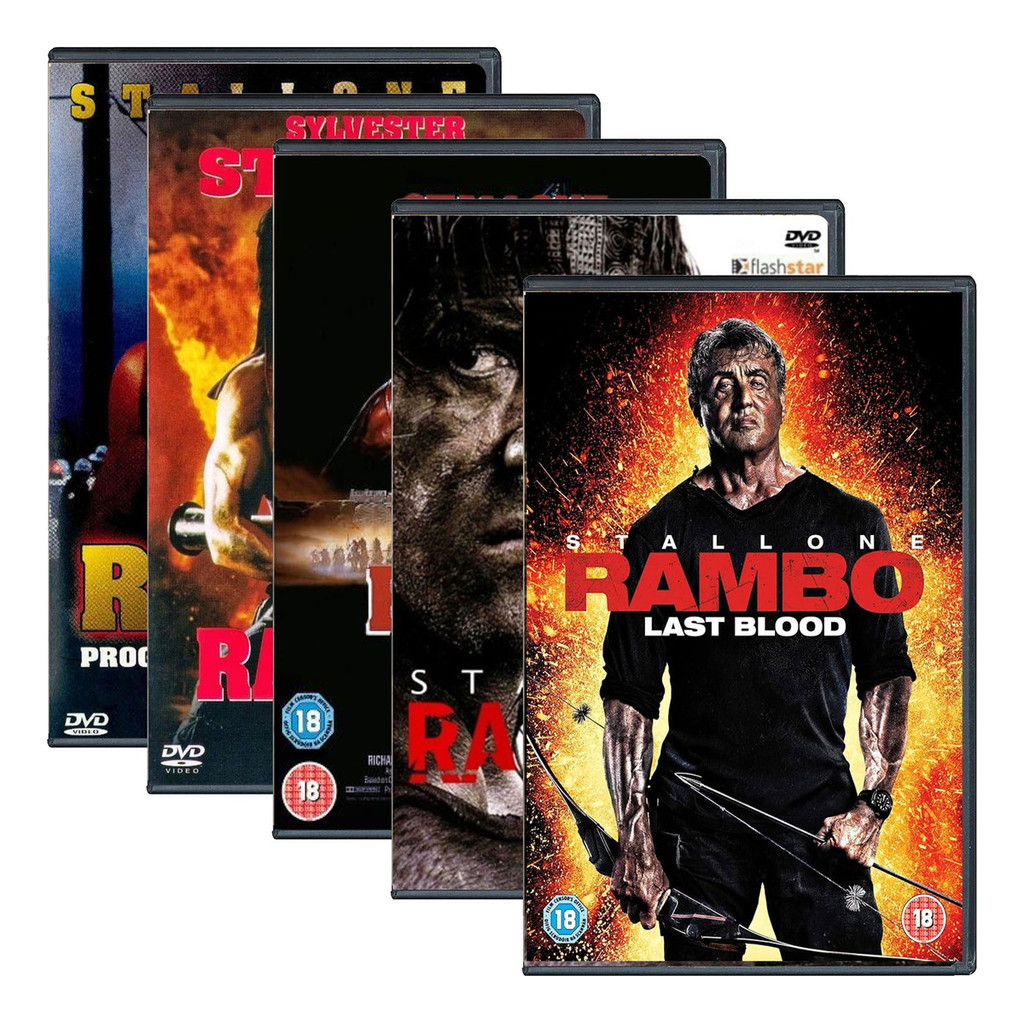 Dvd Rambo 1 2 3 4 5 Coleção - 5 Dvd