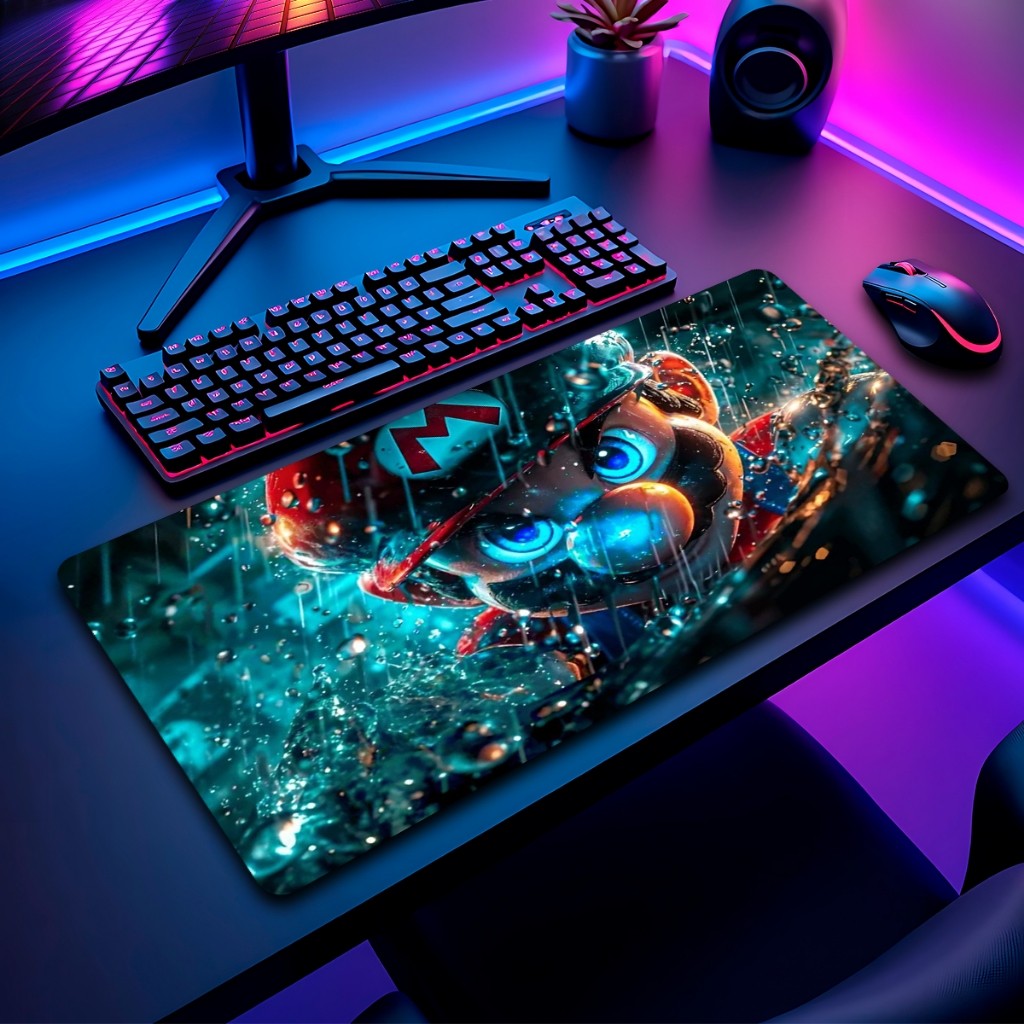 Mouse Pad Mari Gamer Antiderrapante Grande Diversas Estampas Personalizado 70x35 cm borda costurada em Oferta na Shopee