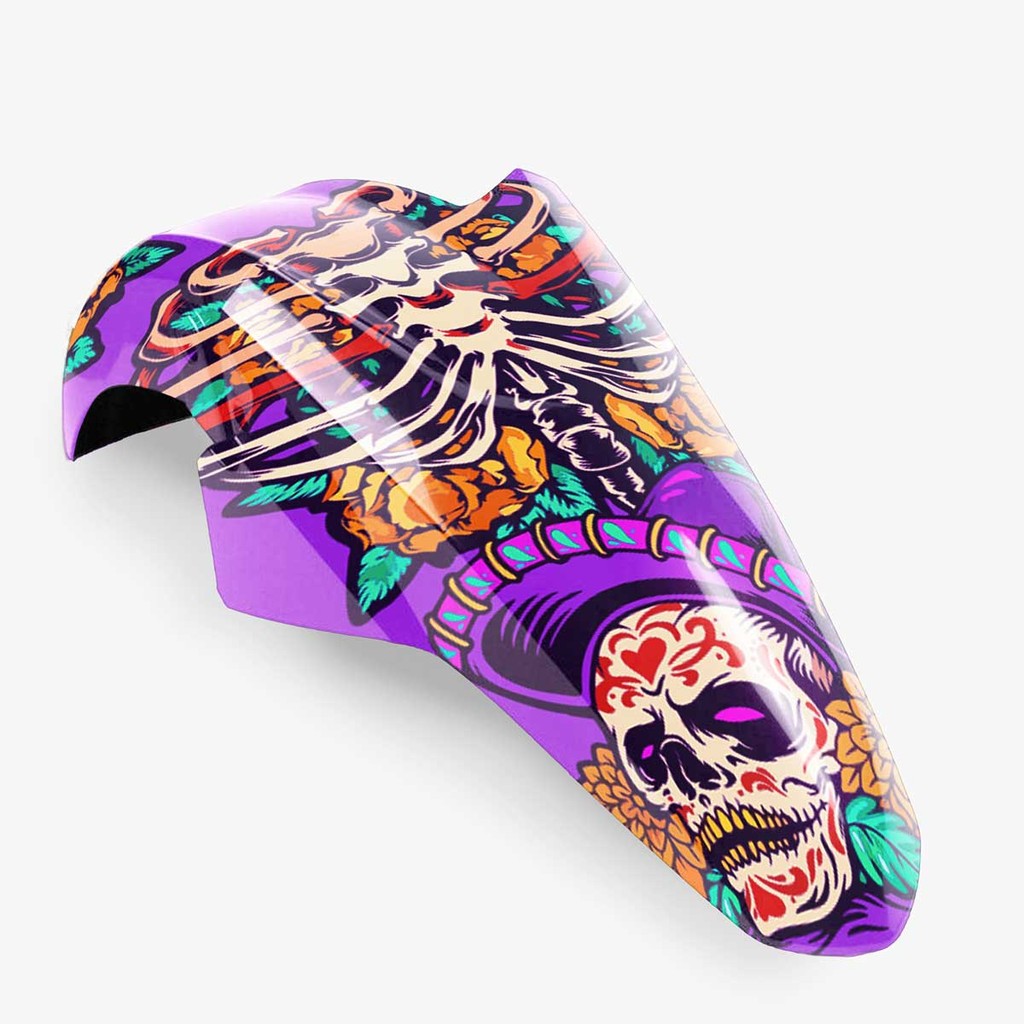 Adesivo Paralamas Moto Sticker Para-lama Caveira Mexicana