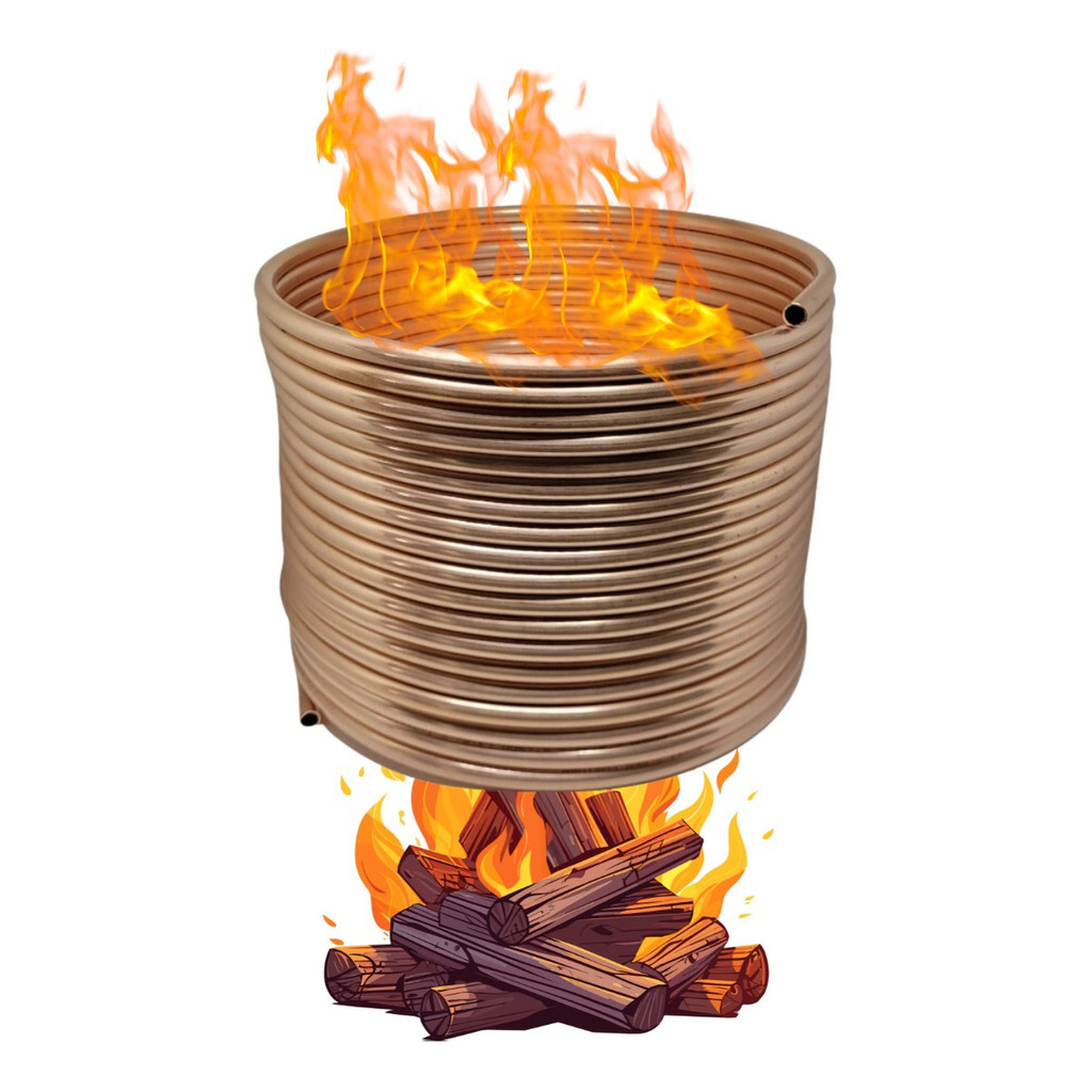 Chiller Para Aquecer Agua A Lenha Fogo Tubo 1/2 - 5mts