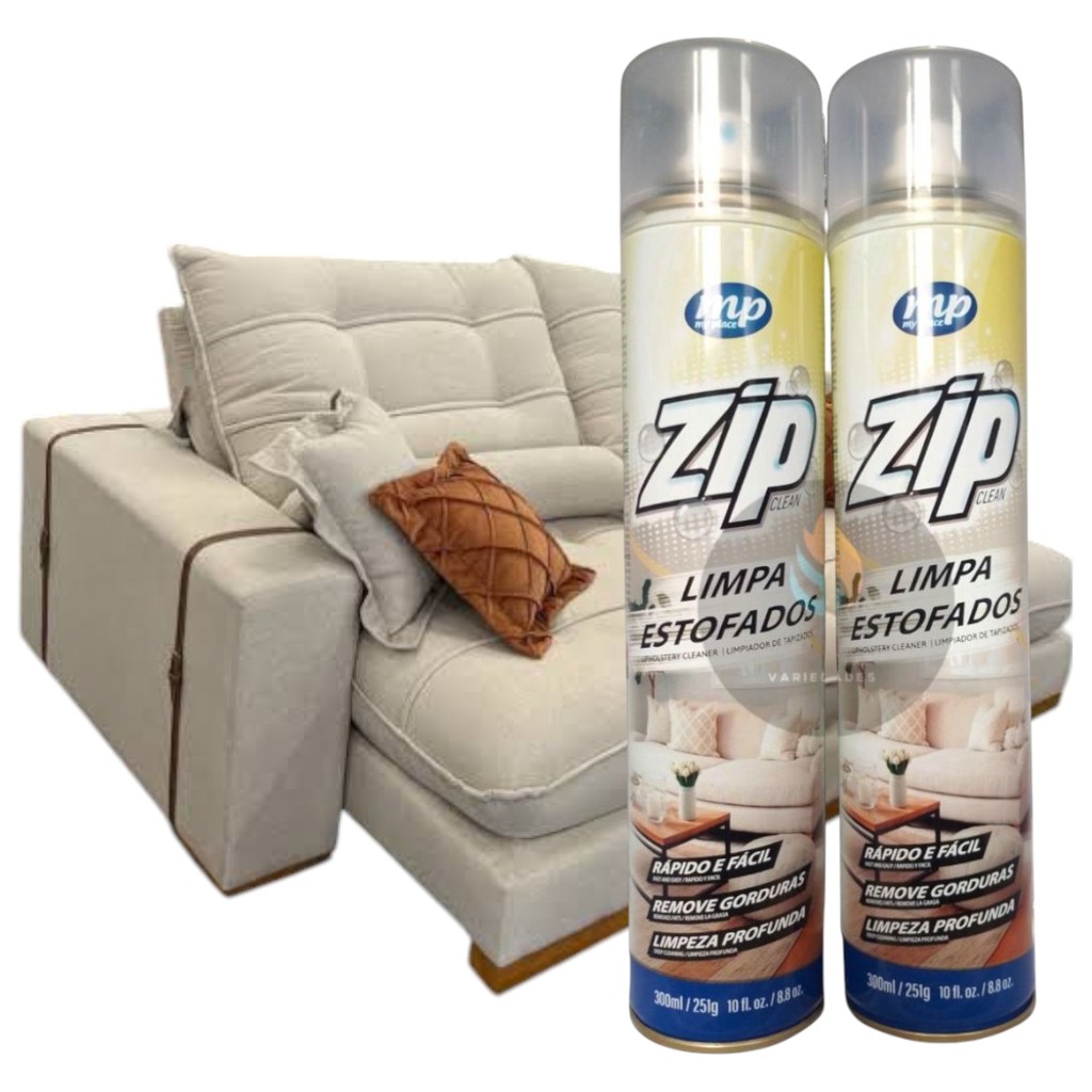 Kit 2 Unidades de Limpa Sofá e Estofados Suede Couro Tecido e Sintético todas as Cores. em Oferta na Shopee