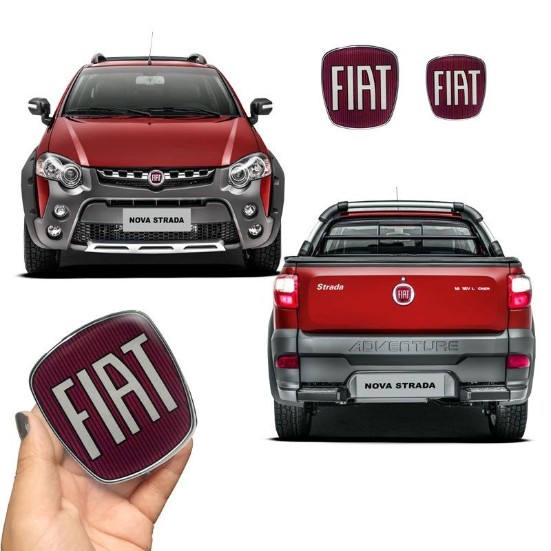 Kit Emblemas Da Maçaneta Fiat Strada Adesivo Resinado em Oferta na Shopee