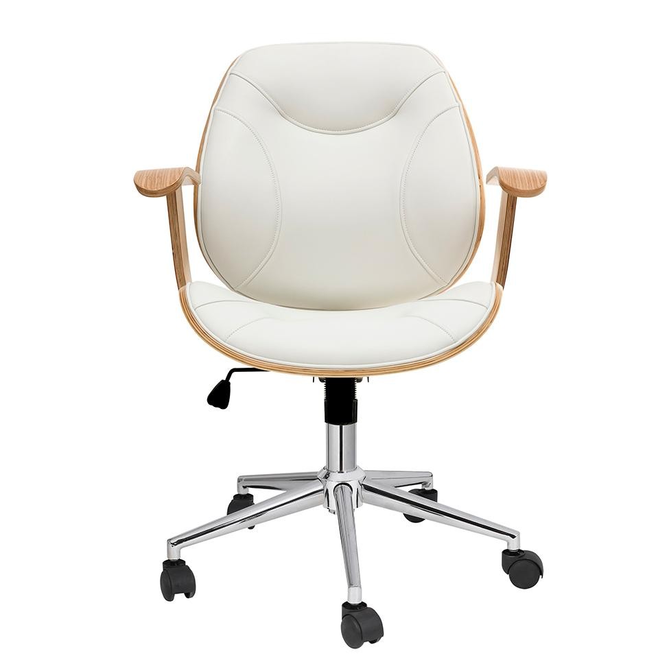 Cadeira de Escritório Diretor Giratória Antonella Branca em Oferta na Shopee