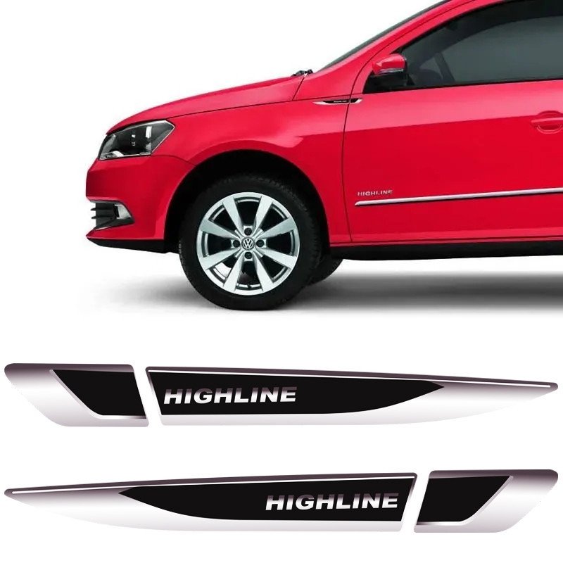 Emblema Resinado Aplique Lateral Volkswagen Highline Decorativo Par em Oferta na Shopee