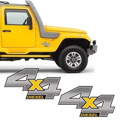 Par De Adesivos 4x4 Diesel Troller 2012/2013 Emblema Cromado