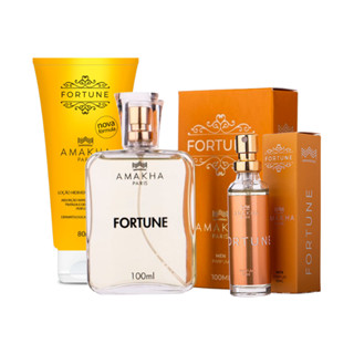 Kit Masculino Premium Fortune: Perfume 100ml+ 15ml + Hidratante | Amakha Paris em Oferta na Shopee