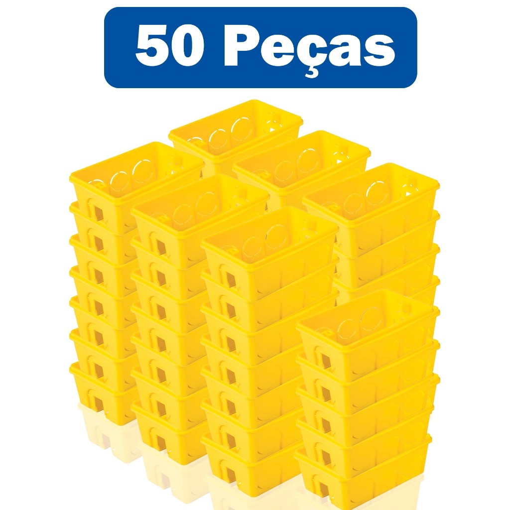 Kit Com 50 Caixa De Luz De Parede Tramontina 4x2 Reforçada em Oferta na Shopee