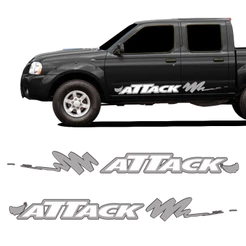 Faixa Compativel C/ Frontier Attack 2002 Ate 2007 Branco