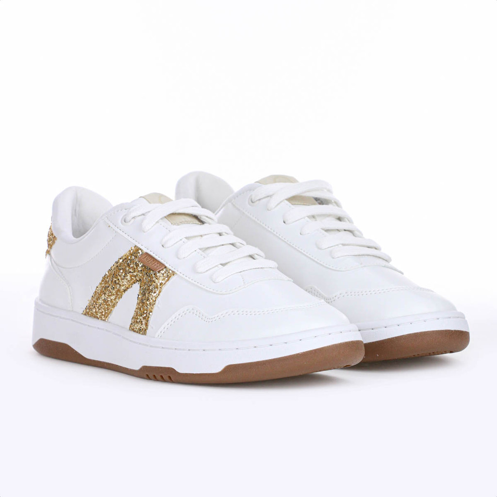 Tênis Anacapri AC1119 Branco e Dourado - Feminino · foto 2