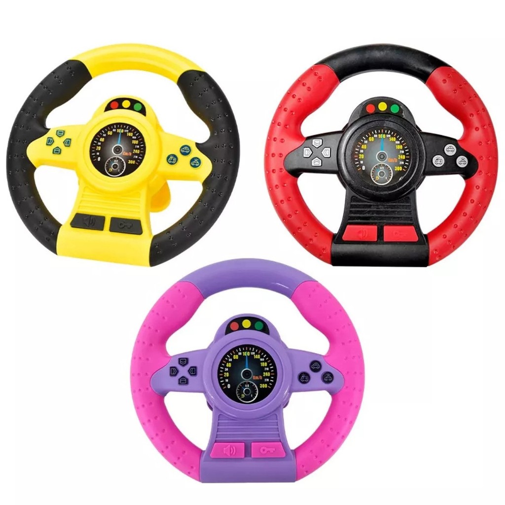 Volante Brinquedo Simulador Interativo Som Gira 360 Infantil Ventosa em Oferta na Shopee