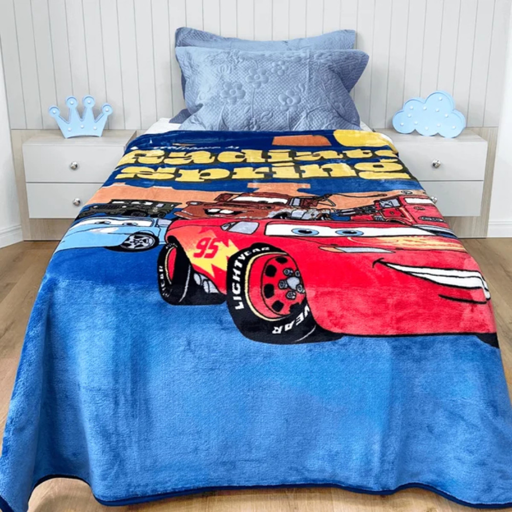 Cobertor Raschel Plus Juvenil Disney Carros Radiator 1,50m x 2,00 Ref. K8.2055013.03156
