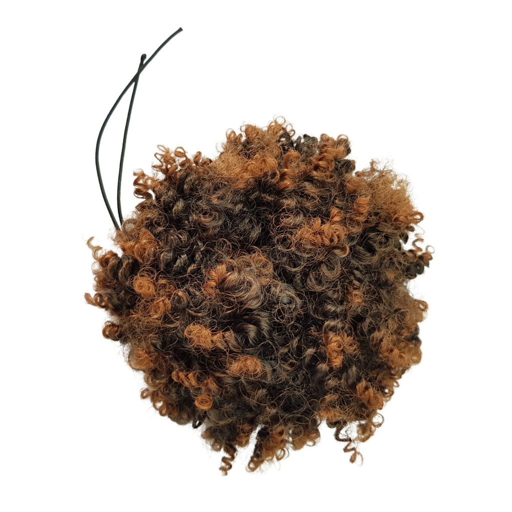 Coque Afro Puff Beauty A Cacho Aberto Orgânico 2 Pentinhos E Regulador