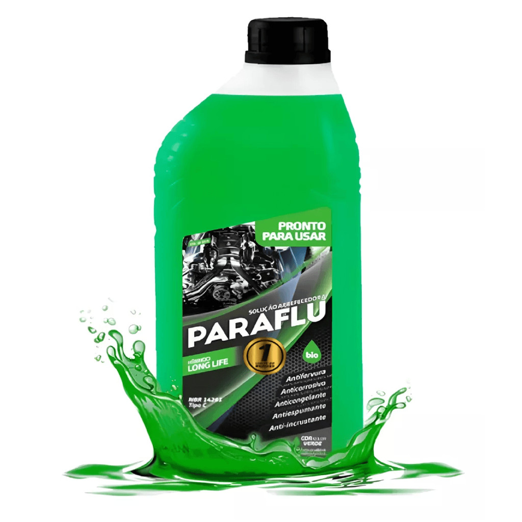 Aditivo Radiador Paraflu bio hibrido VERDE pronto uso base de glicol e inibidores de corrosao (1 litro )