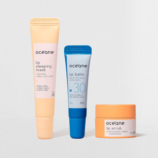 Kit Protetor Labial Hidratante + Máscara Labial Noturna + Esfoliante Labial (3 Produtos) em Oferta na Shopee