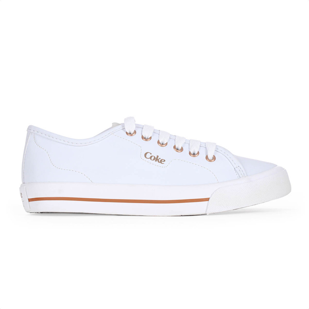 Tênis Coca Cola Chandler Town Branco Azulado e Cobre - Feminino em Oferta na Shopee