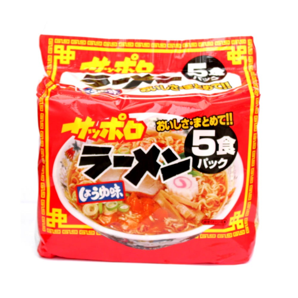 Lamen Japonês Miojo Sapporo Sabor Molho de Soja Sunaoshi - Kit 5 x 82g