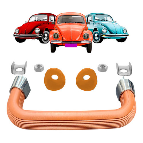 Alça Do Painel Fusca Pqp - Marrom - Base Cromada — oferta na Shopee