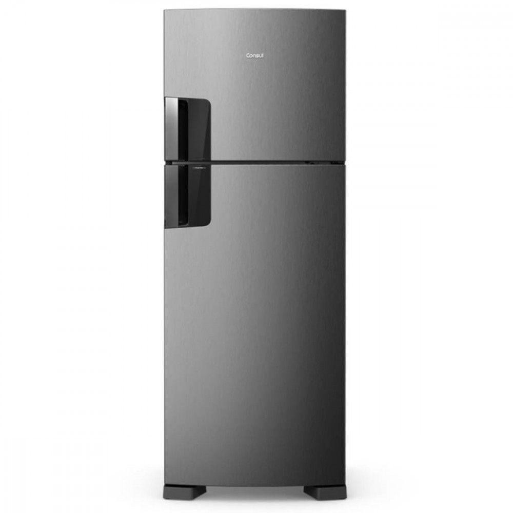 Geladeira Consul 410L Frost Free Duplex Função Turbo Inox 110V