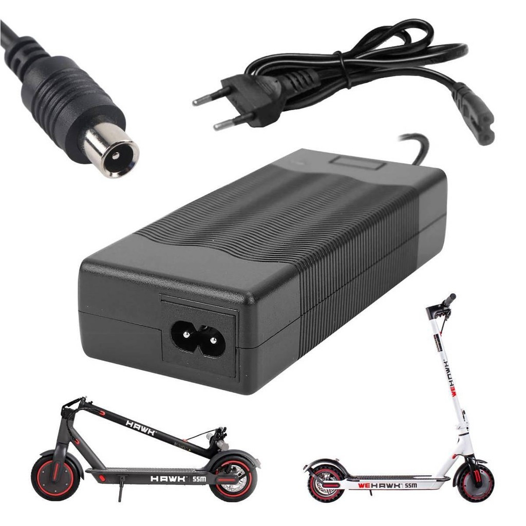 Carregador Bivolt 36V 2A Bivolt Para Patinete Elétrico Compatível Foston e Xiaomi em Oferta na Shopee