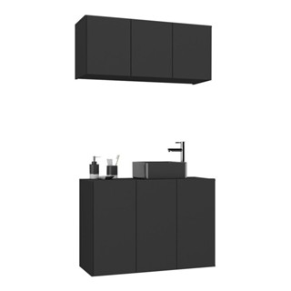 Conjunto Gabinete de Banheiro e Armário Aéreo 3 Portas Multimóveis MP5048 em Oferta na Shopee